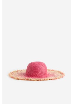 H & M - Słomkowy kapelusz z szerokim rondem - Różowy ze sklepu H&M w kategorii Kapelusze damskie - zdjęcie 173466402