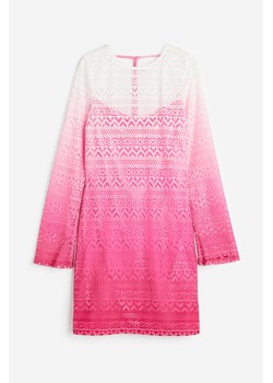 H & M - Dżersejowa sukienka w ażurowy wzór - Różowy ze sklepu H&M w kategorii Sukienki - zdjęcie 173466403