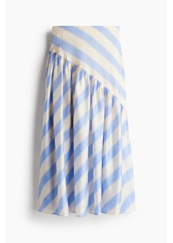 H & M - Drapowana spódnica z domieszką lyocellu - Niebieski ze sklepu H&M w kategorii Spódnice - zdjęcie 173466430
