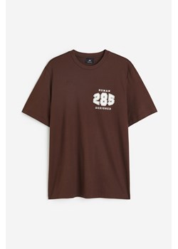 H & M - T-shirt z nadrukiem Regular Fit - Beżowy ze sklepu H&M w kategorii T-shirty męskie - zdjęcie 173466441