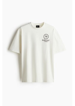 H & M - T-shirt z nadrukiem Loose Fit - Biały ze sklepu H&M w kategorii Bluzki damskie - zdjęcie 173466470