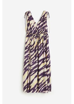 H & M - Drapowana sukienka z wiązaniem - Fioletowy ze sklepu H&M w kategorii Sukienki - zdjęcie 173466500