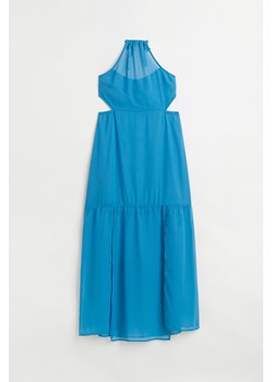 H & M - Szyfonowa sukienka z odkrytymi plecami - Niebieski ze sklepu H&M w kategorii Sukienki - zdjęcie 173466510