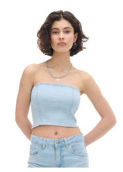 Cropp - Top typu bandeau - błękitny ze sklepu Cropp w kategorii Bluzki damskie - zdjęcie 173468910