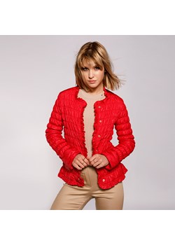 Damska kurtka pikowana i marszczona czerwona ze sklepu WITTCHEN w kategorii Kurtki damskie - zdjęcie 173469490