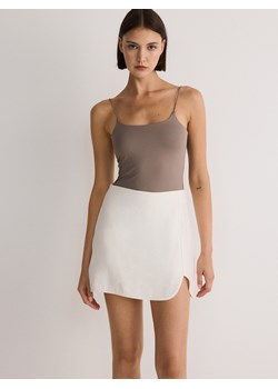 Reserved - Spódnico-szorty z wiskozą - biały ze sklepu Reserved w kategorii Spódnice - zdjęcie 173469923