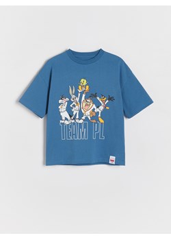 Reserved - T-shirt oversize Looney Tunes - niebieski ze sklepu Reserved w kategorii T-shirty chłopięce - zdjęcie 173470693