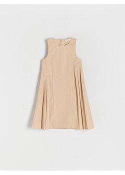 Reserved - Sukienka z plisowaniami - beżowy ze sklepu Reserved w kategorii Sukienki dziewczęce - zdjęcie 173470711