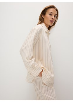 Reserved - Koszula oversize z wiskozą - złamana biel ze sklepu Reserved w kategorii Koszule damskie - zdjęcie 173471042