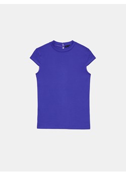 Mohito - Fioletowa bluzka z krótkim rękawem - niebieski ze sklepu Mohito w kategorii Bluzki damskie - zdjęcie 173472024