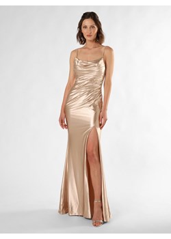 Luxuar Fashion Damska sukienka wieczorowa Kobiety Sztuczne włókno beżowy jednolity ze sklepu vangraaf w kategorii Sukienki - zdjęcie 173472351