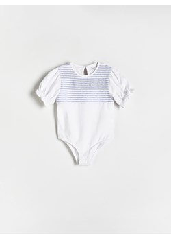 Reserved - Body z haftem - biały ze sklepu Reserved w kategorii Body niemowlęce - zdjęcie 173472401
