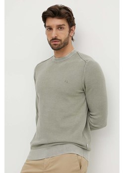 Pepe Jeans sweter bawełniany CRAIG kolor zielony  PM702441 ze sklepu ANSWEAR.com w kategorii Swetry męskie - zdjęcie 173472992