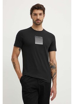 Calvin Klein t-shirt bawełniany męski kolor czarny z aplikacją K10K113107 ze sklepu ANSWEAR.com w kategorii T-shirty męskie - zdjęcie 173473424