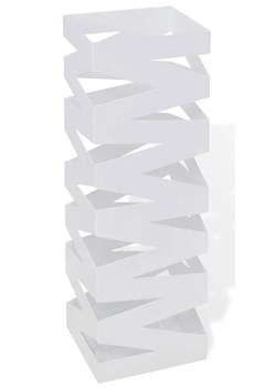 Biały modernistyczny metalowy parasolnik - Nauro 3S ze sklepu Edinos.pl w kategorii Zestawy mebli do przedpokoju - zdjęcie 173475661
