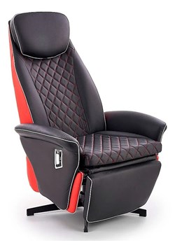 Czarny rozkładany wypoczynkowy fotel do pokoju - Jack ze sklepu Edinos.pl w kategorii Fotele - zdjęcie 173476233