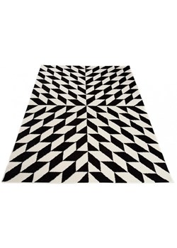Nowoczesny dywan pokojowy czarno biały - Maero 5X ze sklepu Edinos.pl w kategorii Dywany - zdjęcie 173476544