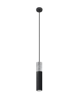 Czarna betonowa lampa wisząca loft - EX568 S2-D30 ze sklepu Edinos.pl w kategorii Lampy wiszące - zdjęcie 173476624