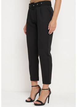 Czarne Spodnie Vikifona ze sklepu Born2be Odzież w kategorii Spodnie damskie - zdjęcie 173477014