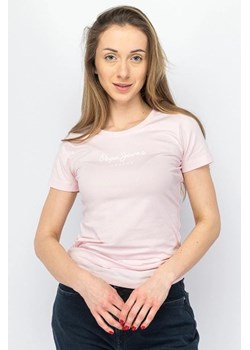 t-shirt damski pepe jeans pl505202 różowy ze sklepu Royal Shop w kategorii Bluzki damskie - zdjęcie 173478340