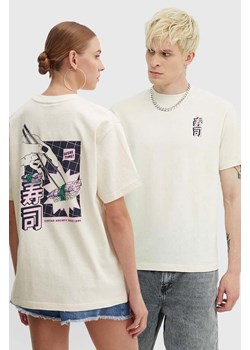Kaotiko t-shirt bawełniany kolor beżowy z nadrukiem AN014-01S-G00 ze sklepu ANSWEAR.com w kategorii T-shirty męskie - zdjęcie 173478571