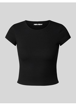 T-shirt z efektem prążkowania ze sklepu Peek&Cloppenburg  w kategorii Bluzki damskie - zdjęcie 173478591
