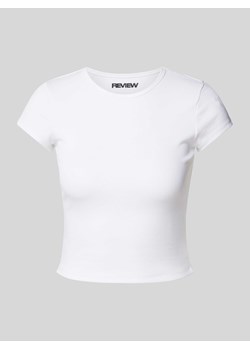 T-shirt z efektem prążkowania ze sklepu Peek&Cloppenburg  w kategorii Bluzki damskie - zdjęcie 173478700
