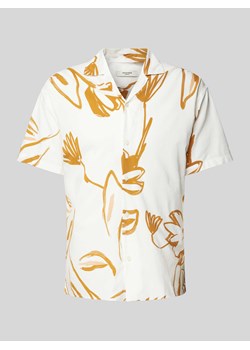 Koszula casualowa o kroju regular fit z rękawem o dł. 1/2 model ‘BLAPALMA’ ze sklepu Peek&Cloppenburg  w kategorii Koszule męskie - zdjęcie 173478803