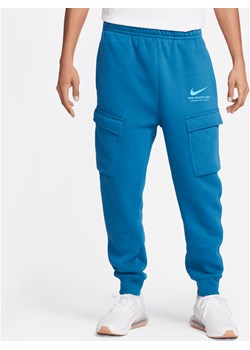 Męskie bojówki z dzianiny Nike Sportswear - Niebieski ze sklepu Nike poland w kategorii Spodnie męskie - zdjęcie 173478892