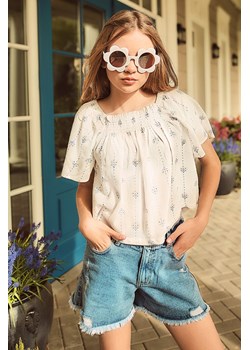 Lniana bluzka dla dziewczynki - hiszpanka - Lincoln&Sharks ze sklepu 5.10.15 w kategorii Bluzki dziewczęce - zdjęcie 173481861