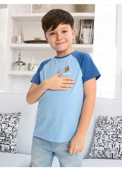 Sinsay - Koszulka z nadrukiem - niebieski ze sklepu Sinsay w kategorii T-shirty chłopięce - zdjęcie 173499284