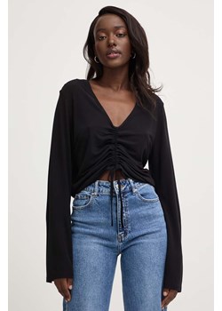 Answear Lab bluzka damska kolor czarny gładka ze sklepu ANSWEAR.com w kategorii Bluzki damskie - zdjęcie 173499343