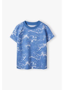 Niebieski bawełniany t-shirt dla chłopca - Lincoln&Sharks ze sklepu 5.10.15 w kategorii T-shirty chłopięce - zdjęcie 173499501