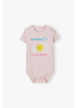 Bawełniane body dla niemowlaka - różowe ze sklepu 5.10.15 w kategorii Body niemowlęce - zdjęcie 173499542