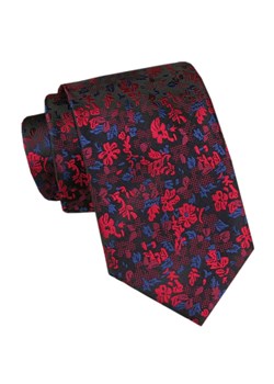 Męski Krawat - Angelo di Monti - Czerwień, Motyw Kwiatowy KRADM2135 ze sklepu JegoSzafa.pl w kategorii Krawaty - zdjęcie 173500813
