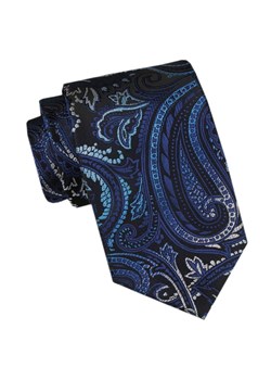 Męski Krawat - Angelo di Monti - Duży Wzór Orientalny, Granat KRADM2146 ze sklepu JegoSzafa.pl w kategorii Krawaty - zdjęcie 173500821