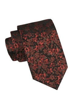 Męski Krawat - Angelo di Monti - Odcienie Miedzi, Kwiaty KRADM2140 ze sklepu JegoSzafa.pl w kategorii Krawaty - zdjęcie 173500841