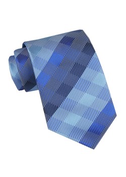 Męski Krawat - Angelo di Monti - Odcienie Niebieskiego, Kratka KRADM2138 ze sklepu JegoSzafa.pl w kategorii Krawaty - zdjęcie 173500843