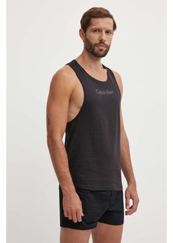 Calvin Klein t-shirt z domieszką lnu kolor czarny ze sklepu ANSWEAR.com w kategorii T-shirty męskie - zdjęcie 173501933