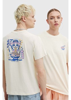 Kaotiko t-shirt bawełniany kolor beżowy z nadrukiem AO048-01S-G00 ze sklepu ANSWEAR.com w kategorii T-shirty męskie - zdjęcie 173501973