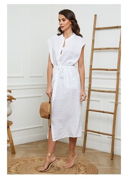 La Compagnie Du Lin Lniana sukienka w kolorze białym ze sklepu Limango Polska w kategorii Sukienki - zdjęcie 173504573