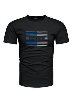 Koszulka męska t-shirt z nadrukiem czarny Recea ze sklepu Recea.pl w kategorii T-shirty męskie - zdjęcie 173504951