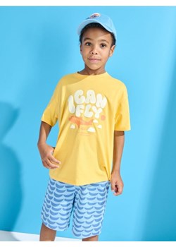 Sinsay - Koszulka z nadrukiem - żółty ze sklepu Sinsay w kategorii T-shirty chłopięce - zdjęcie 173506282