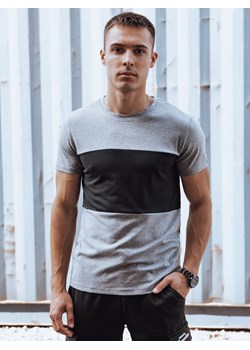 T-shirt męski bez nadruku ciemnoszary Dstreet RX5079 ze sklepu DSTREET.PL w kategorii T-shirty męskie - zdjęcie 173506500