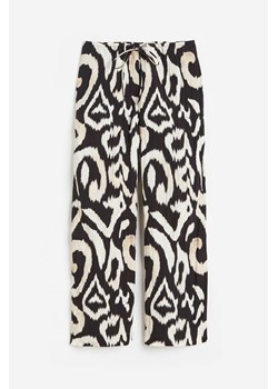 H & M - Szerokie spodnie bez zapięcia - Czarny ze sklepu H&M w kategorii Spodnie damskie - zdjęcie 173507392