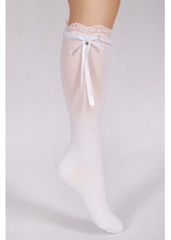 2-pak Białe podkolanówki dla dziewczynki z bawełny ze sklepu 5.10.15 w kategorii Rajstopy dziecięce - zdjęcie 173507760