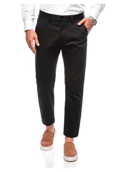 Spodnie męskie chino 1475P - czarne ze sklepu Edoti w kategorii Spodnie męskie - zdjęcie 173507784