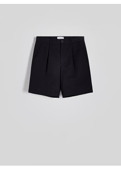 Reserved - Gładkie szorty loose fit - czarny ze sklepu Reserved w kategorii Spodenki męskie - zdjęcie 173510263