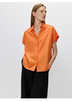 Reserved - Koszula z lnem - pomarańczowy ze sklepu Reserved w kategorii Koszule damskie - zdjęcie 173510350