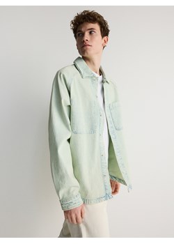 Reserved - Denimowa koszula comfort fit - jasnozielony ze sklepu Reserved w kategorii Koszule męskie - zdjęcie 173510681